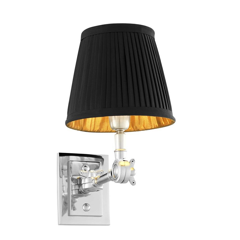 Бра Wall Lamp Wentworth Single Nickel+Black Никель Черный в Санкт-петербурге | Loft Concept 