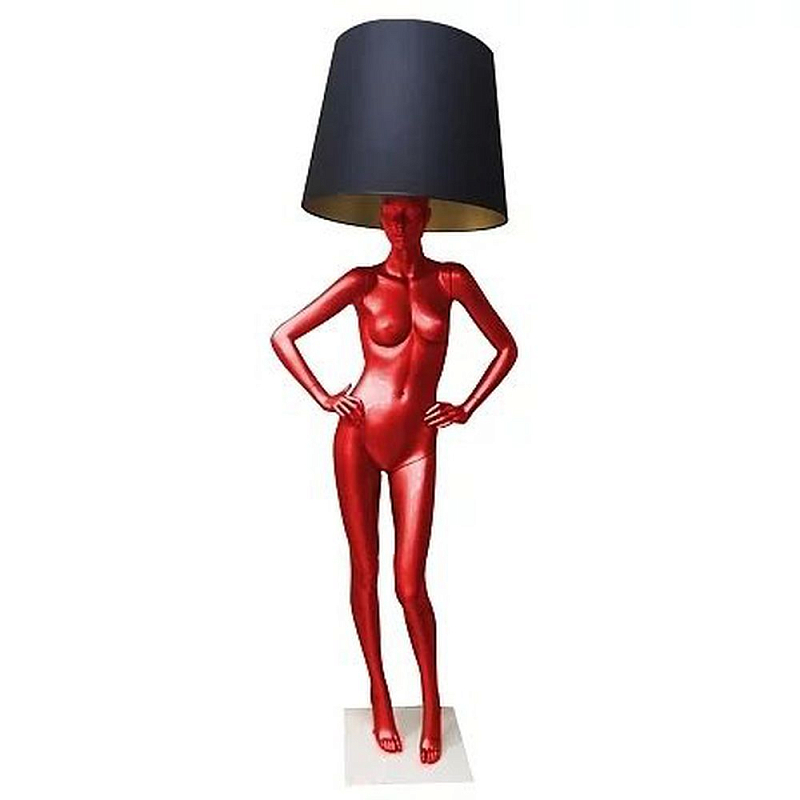 Лампа MANNEQUIN LAMP с абажуром руки на талии Глянцевый черный Черный матовый Глянцевый белый Белый матовый Серый матовый Золотой Красный в Санкт-петербурге | Loft Concept 