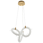 Фигурная люстра украшенная кристаллами из хрусталя Gilbertine Crystals Curly Ring Chandelier S варинант исполнения - 2 | Loft Concept в Санкт-петербурге