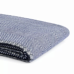 Плед из шерсти мериноса темно-синего цвета 130×180 см Indigo Waves варинант исполнения - 3 | Loft Concept в Санкт-петербурге