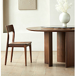 Стол обеденный круглый с двойной столешницей Walnut Wood Table варинант исполнения - 1 | Loft Concept в Санкт-петербурге