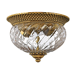 Потолочный светильник цвета латунь с прозрачным рифленым плафоном в форме чаши Hinkley варинант исполнения - 5 | Loft Concept в Санкт-петербурге