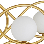 Люстра с закругленным каркасом золотого цвета и белыми плафонами Round Curl варинант исполнения - 1 | Loft Concept в Санкт-петербурге