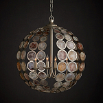 Люстра в форме шара с декором из круглых декоративных элементов Bright Shell Discs варинант исполнения - 3 | Loft Concept в Санкт-петербурге