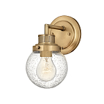 Бра для ванных комнат с прозрачным шарообразным плафоном из стекла с пузырьками на круглом основании Hinkley варинант исполнения - 1 | Loft Concept в Санкт-петербурге