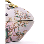 Шкатулка фиолетового цвета с рисунком бабочек и крышкой с фигуркой птицы на ветке Eden Garden варинант исполнения - 5 | Loft Concept в Санкт-петербурге