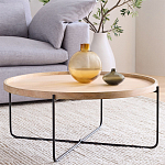 Журнальный стол с круглой деревянной столешницей Urban Style Space варинант исполнения - 2 | Loft Concept в Санкт-петербурге