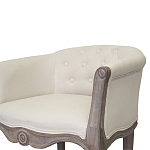 Кресло низкое в стиле прованс Бежевый Лен Louis French Armchair  варинант исполнения - 4 | Loft Concept в Санкт-петербурге