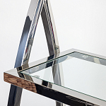 Металлический стеллаж со стеклянными полками Molecule варинант исполнения - 4 | Loft Concept в Санкт-петербурге