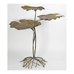 Столик приставной с тремя столешницами Тропические листья Tropical Forest gold варинант исполнения - 2 | Loft Concept в Санкт-петербурге