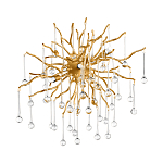 Бра с лучеобразным основанием и подвесками из прозрачного стекла в виде длинных капель Droplet Chandelier варинант исполнения - 1 | Loft Concept в Санкт-петербурге