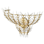 Бра золотого цвета с белыми стеклянными лепестками Hanging Flowers варинант исполнения - 2 | Loft Concept в Санкт-петербурге