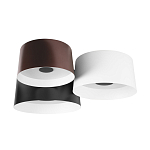 Потолочный светильник с 3-мя цилиндрическими абажурами черного белого и коричневого цвета Urban Dome варинант исполнения - 3 | Loft Concept в Санкт-петербурге