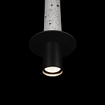 Подвесной светильник с узким цилиндрическим плафоном и черным металлическим декором Concrete Pipe варинант исполнения - 13 | Loft Concept в Санкт-петербурге