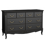 Комод черный из массива бука в стиле прованс Black Provence варинант исполнения - 1 | Loft Concept в Санкт-петербурге