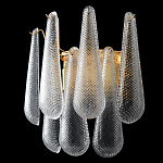 Бра с подвесками из рифленного стекла в форме капель Textured Glass варинант исполнения - 2 | Loft Concept в Санкт-петербурге