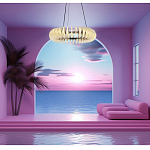 Люстра круглая с фактурными элементами в виде ракушек Inspired Sea варинант исполнения - 5 | Loft Concept в Санкт-петербурге