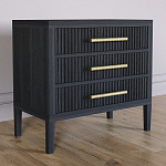 Тумба Primo  с тремя ящиками шпон Черный дуб варинант исполнения - 3 | Loft Concept в Санкт-петербурге