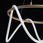 Люстра подвесная круглая золотого цвета с белыми изогнутыми световыми линиями Luke Lampco Tracer Lamp варинант исполнения - 8 | Loft Concept в Санкт-петербурге