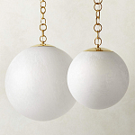 Подвесной светильник в форме шара из белого текстурного стекла Atmosphere варинант исполнения - 2 | Loft Concept в Санкт-петербурге