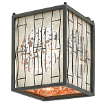 Бра с круглой зеркальной вставкой с эффектом ржавчины Stunning Radiance варинант исполнения - 3 | Loft Concept в Санкт-петербурге