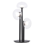 Настольная лампа с тремя прозрачными куполообразными плафонами и черным металлическим основанием Flos Wireline Lighting варинант исполнения - 1 | Loft Concept в Санкт-петербурге