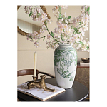 Ваза высокая с зелеными цветочными и птичьими мотивами Vase Inspired by Nature варинант исполнения - 4 | Loft Concept в Санкт-петербурге