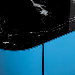 Тумба прикроватная чёрно-голубая с  ящиком Blue Cabinet варинант исполнения - 3 | Loft Concept в Санкт-петербурге