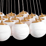 Люстра подвесная круглая с сферическими плафонами из натурального камня Glowing Spheres варинант исполнения - 3 | Loft Concept в Санкт-петербурге