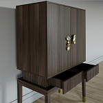 Кабинетный шкаф Elsa Dreams Walnut с 2-мя ящиками варинант исполнения - 2 | Loft Concept в Санкт-петербурге