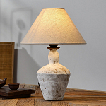 Настольная лампа с керамическим фактурным основанием и тканевым абажуром Eastern Tale варинант исполнения - 3 | Loft Concept в Санкт-петербурге