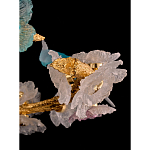 Люстра круглая на золотом каркасе с птичками и цветочным декором Miscellaneous herbs варинант исполнения - 9 | Loft Concept в Санкт-петербурге