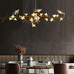 Люстра в виде золотой ветки с цветами и птичками Marvelous Garden варинант исполнения - 4 | Loft Concept в Санкт-петербурге
