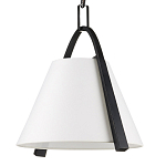 Подвесной светильник в форме конуса с белым тканевым абажуром и чёрным каркасом Stylish Solution варинант исполнения - 3 | Loft Concept в Санкт-петербурге