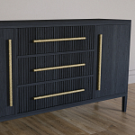 Буфет Primo с тремя ящиками и двумя фасадами Черный дуб варинант исполнения - 3 | Loft Concept в Санкт-петербурге