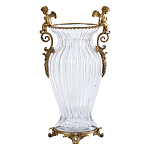 Ваза прозрачная с бронзовыми ручками в виде ангелов Eden Garden варинант исполнения - 1 | Loft Concept в Санкт-петербурге