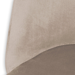 Барный стул со спинкой и металлической подставкой на 4-х деревянных ножках Бежевый Велюр Vendramin Chair варинант исполнения - 3 | Loft Concept в Санкт-петербурге