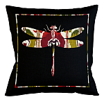 Подушка декоративная стрекоза цветной узор Ikat Pattern варинант исполнения - 1 | Loft Concept в Санкт-петербурге