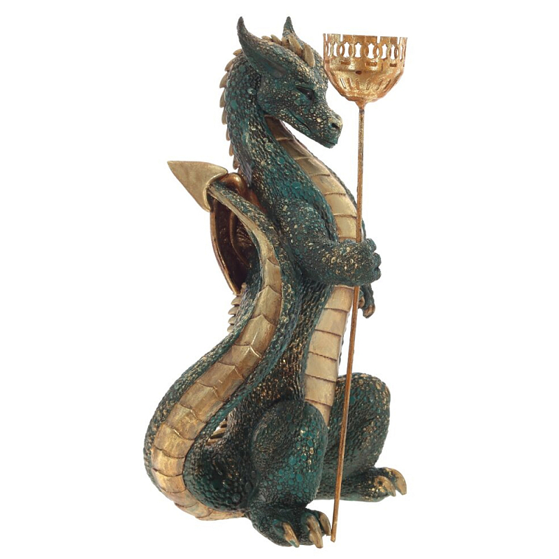 Подсвечник в виде дракона Dragon Candlestick Red Gold Blue Green Красный Золотой Синий Зеленый в Санкт-петербурге | Loft Concept 