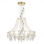 Люстра подвесная из металла с хрустальными прозрачными подвесками Quasar 81 варинант исполнения - 3 | Loft Concept в Санкт-петербурге