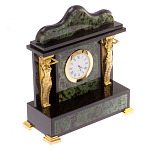 Часы настольные из натурального камня Нефрит с декором в виде Кариатиды Caryatid Stone Clock варинант исполнения - 2 | Loft Concept в Санкт-петербурге