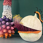 Статуэтка фантастический фрукт Exotic Tropical Fruit orange and white 67 варинант исполнения - 1 | Loft Concept в Санкт-петербурге