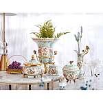 Шкатулка голубого цвета с цветочными орнаментами Blue Garden варинант исполнения - 8 | Loft Concept в Санкт-петербурге