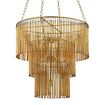 Люстра трёхъярусная золотого цвета Metal Tentacles варинант исполнения - 1 | Loft Concept в Санкт-петербурге