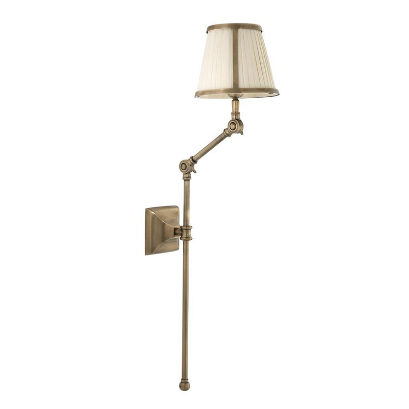 Бра Wall Lamp Brunswick Brass Латунь Античная полированная Кремовый Черный в Санкт-петербурге | Loft Concept 