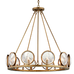 Люстра круглая с прозрачными рельефными плафонами Crystal Prism варинант исполнения - 1 | Loft Concept в Санкт-петербурге