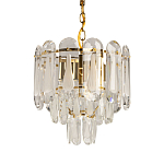 Люстра многоярусная с овальными прозрачными подвесками 28 см Harmonica варинант исполнения - 1 | Loft Concept в Санкт-петербурге