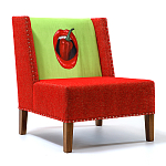 FUN Armchair "Chili Pepper" Red Дизайнерское кресло с цветным принтом варинант исполнения - 2 | Loft Concept в Санкт-петербурге