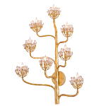 Бра золотое в виде растения Golden Flower Glade варинант исполнения - 2 | Loft Concept в Санкт-петербурге