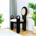 Стул черный из дерева с круглой спинкой Chair in Neoclassical Style варинант исполнения - 3 | Loft Concept в Санкт-петербурге